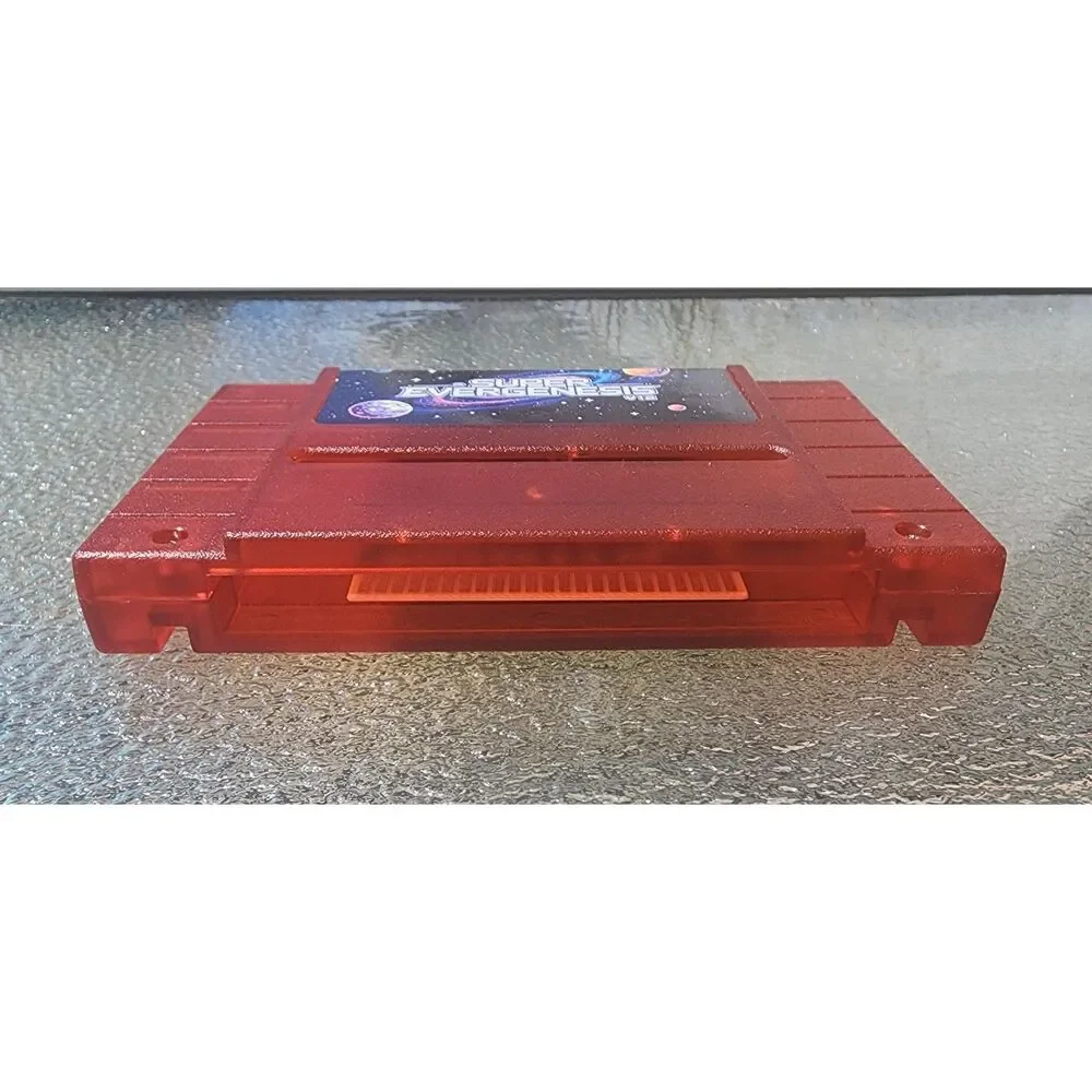 Super Nintendo 3000 in 1 Multi Video Game Cart SNES Retro Gaming Clear Red